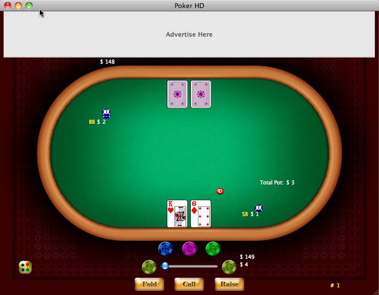 Poker HD 1.1 : Main window