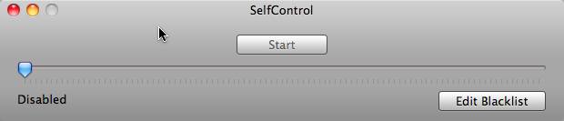 Self Control 1.3 : Main window