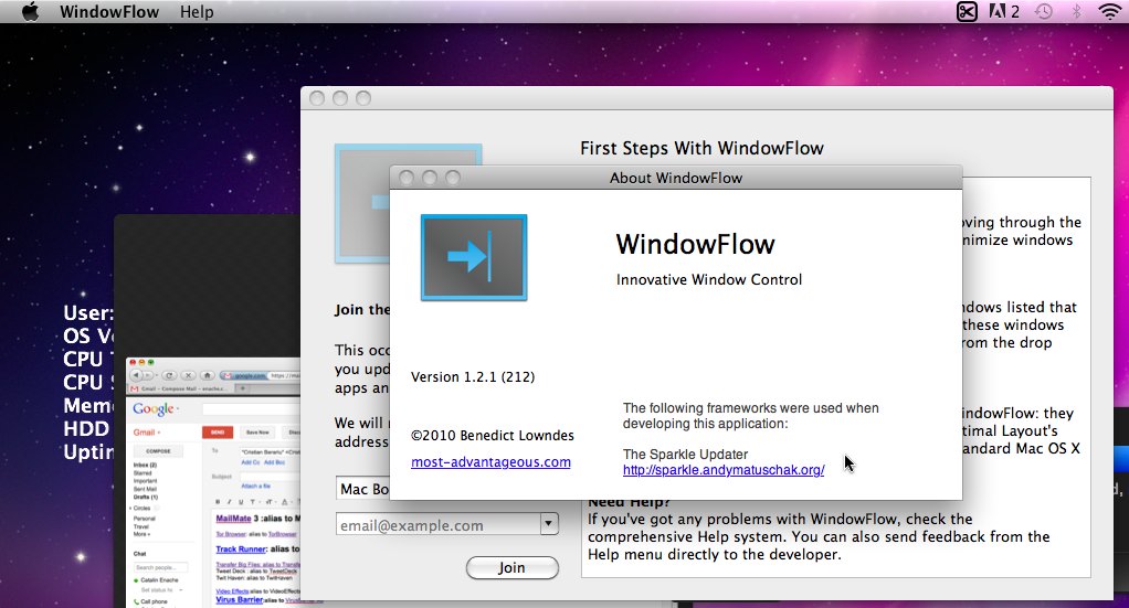 Window Flow 1.2 : Main window