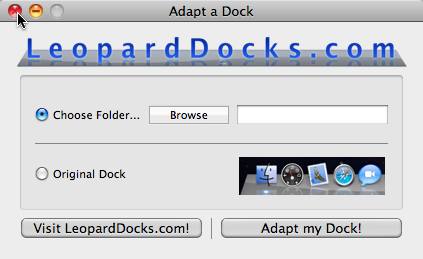 Adapt A Dock 1.0 : Main window