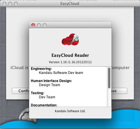 EasyCloud Reader 1.1 : Main Window
