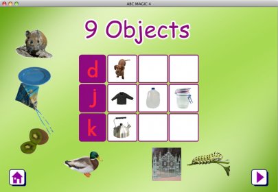 9 objects