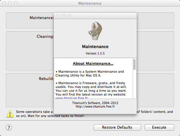 maintenance utility for mac