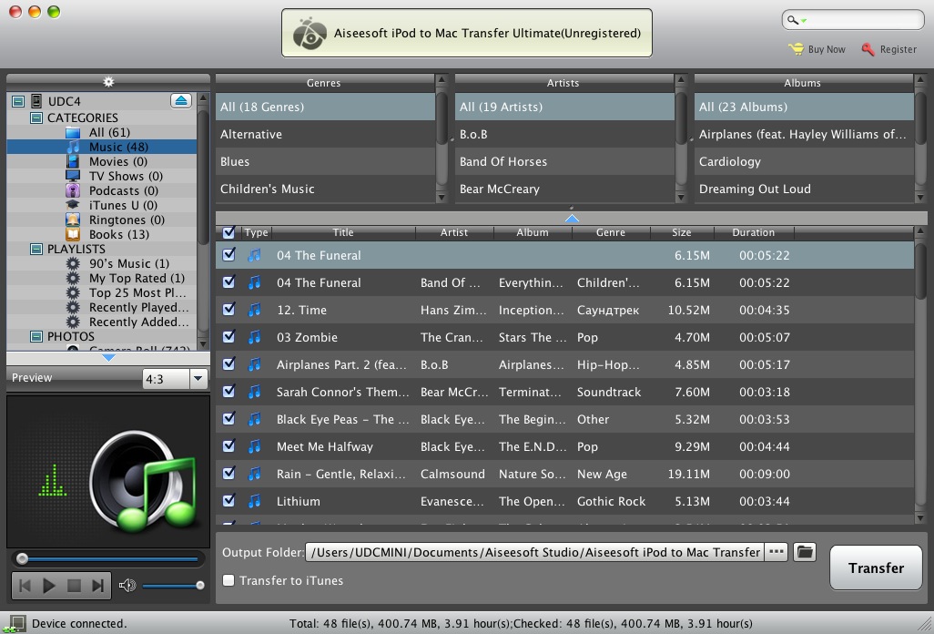 Aiseesoft iPod to Mac Transfer Ultimate 6.2 : Music