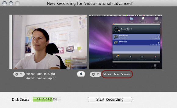 SWITCHcast Recorder 2.5 : Screen recording