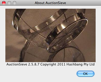 AuctionSieve 2.5 : Program version