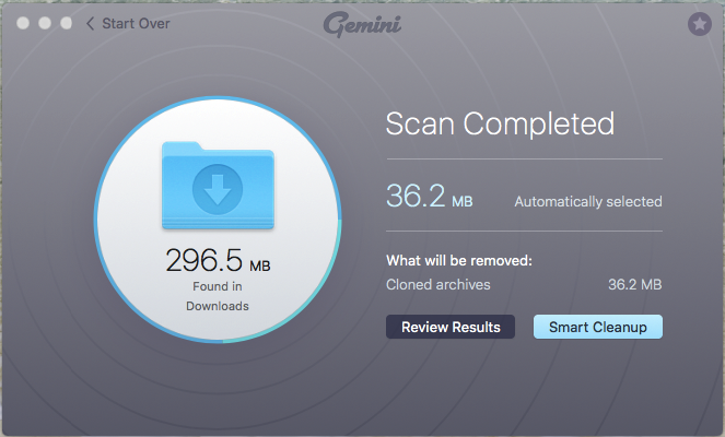 Gemini 2: The Duplicate Finder 2 2.0.0 : Scan Completed