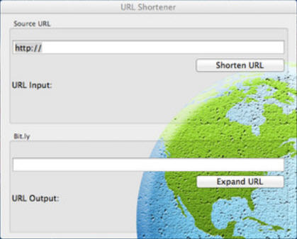 URL Shortener 1.0 : Main Window