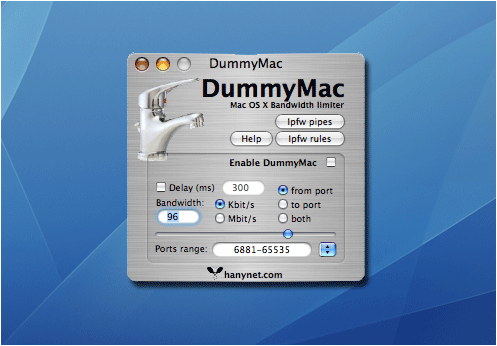 DummyMac 1.0 : Main window