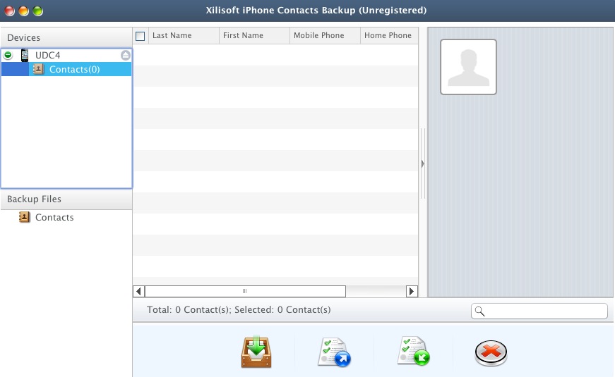 Xilisoft iPhone Contacts Backup 1.1 : Contacts