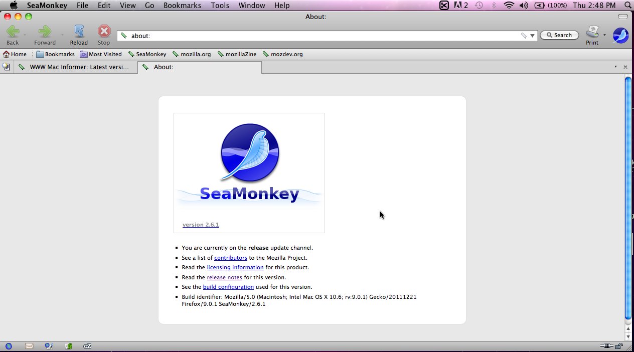 SeaMonkey 2 2.6 : Main window