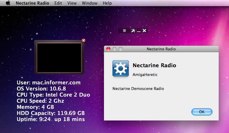 Nectarine Radio 1.0 : Main Interface