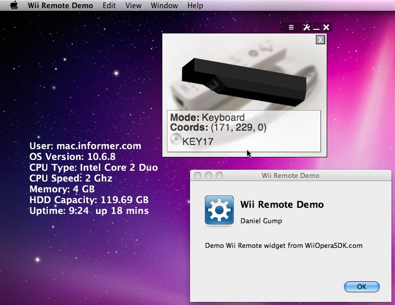 Wii Remote Demo 1.1 : Main Interface
