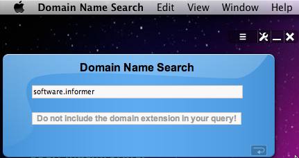 Domain Name Search 1.5 : Main Window