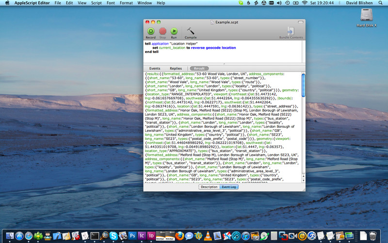 Location Helper for AppleScript 1.0 : Location Helper for AppleScript screenshot