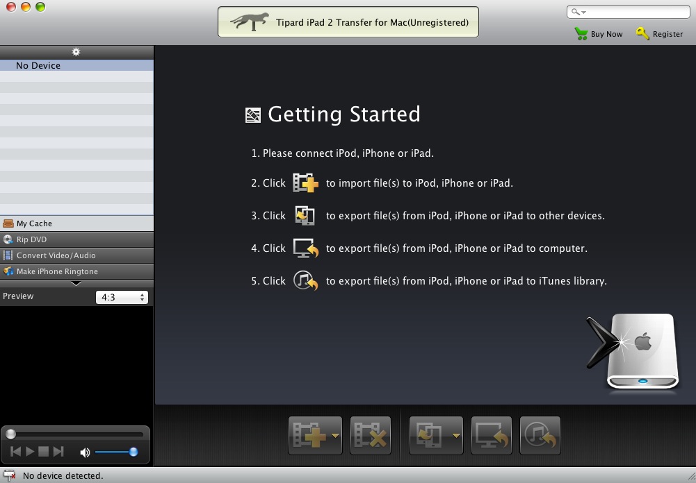 Tipard iPad 2 Software Pack for Mac 3.6 : Transfer app