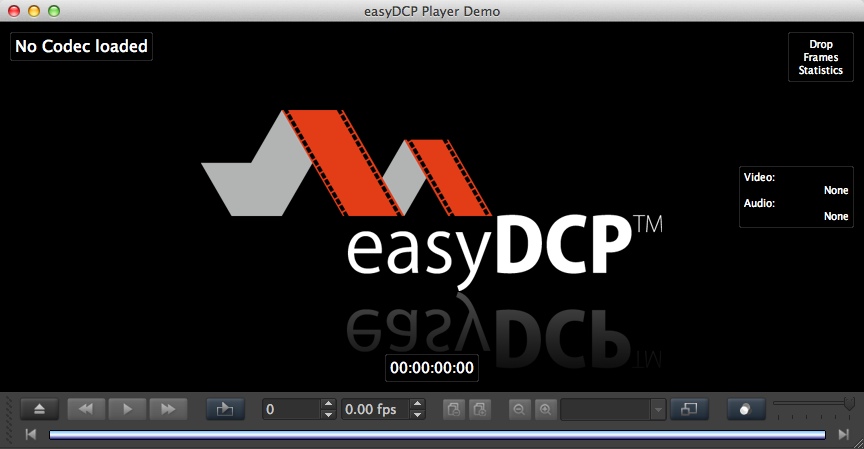 easyDCP Player Demo 1.8 : Main window