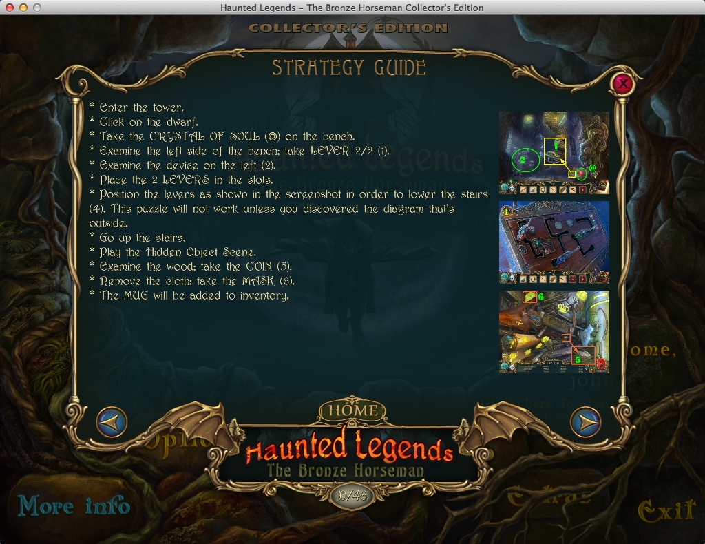Haunted Legends: The Bronze Horseman Collector's Edition : Strategy Guide Window