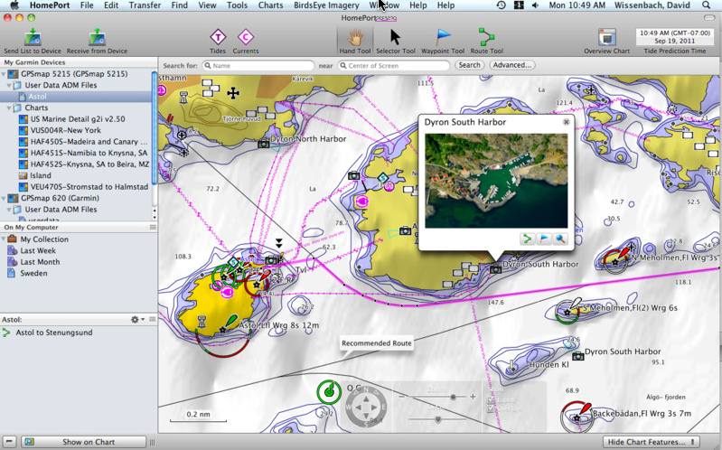 Garmin HomePort 2.0 : Main window