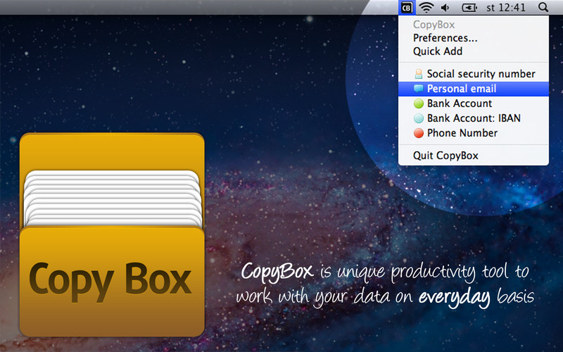 CopyBox 1.0 : CopyBox screenshot