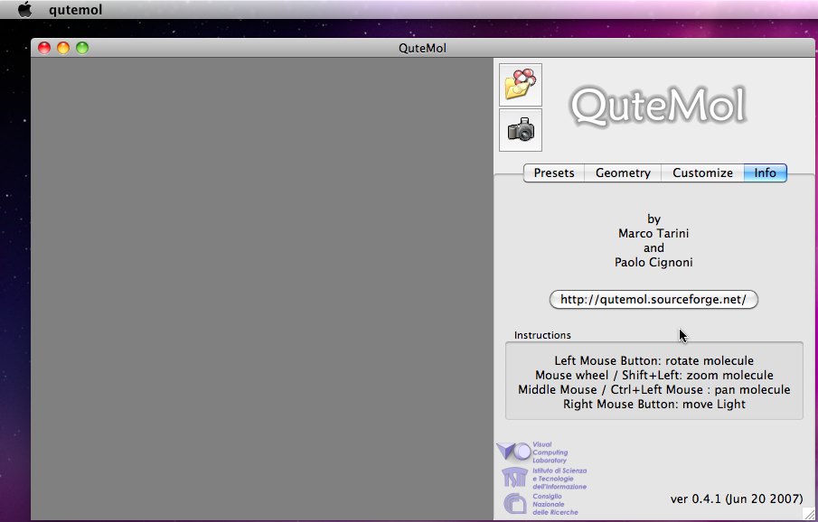 QuteMol 0.4 : Main window