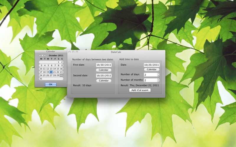 DateCalc 1.0 : DateCalc screenshot