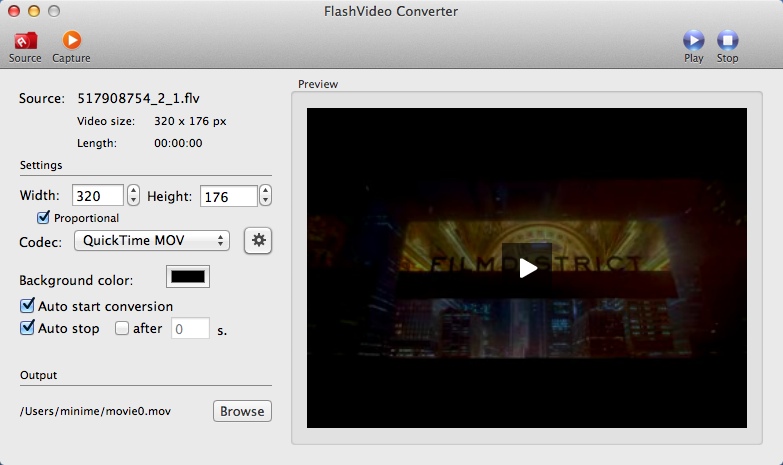 FlashVideo Converter 3.6 : Main Window