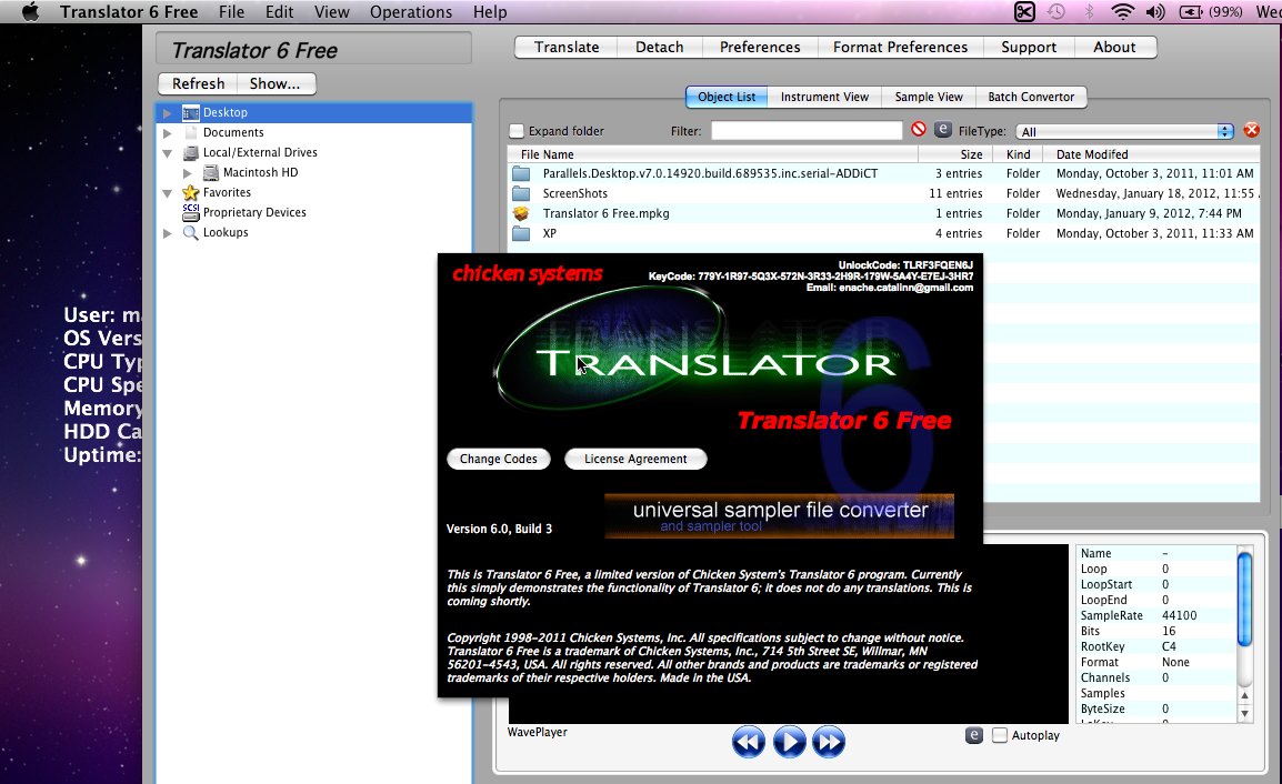 Translator 6 Free 6.0 : Main window