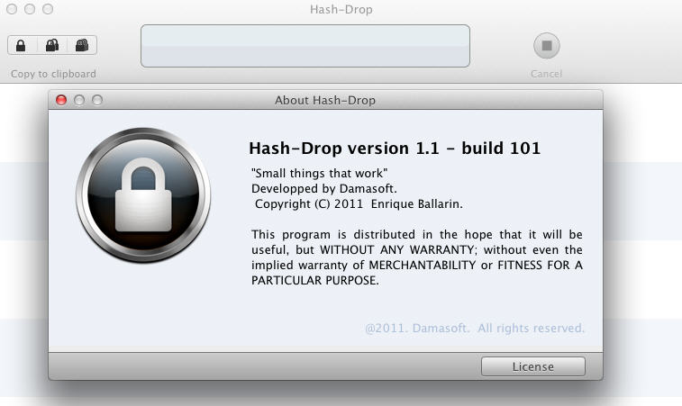 Hash-Drop : Main Window