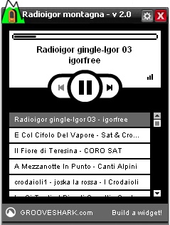 Radioigor montagna - v 2.0 : Main window
