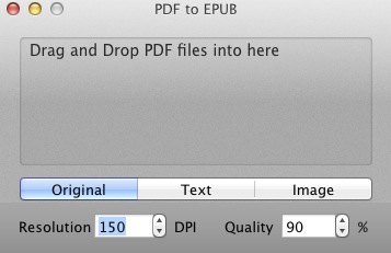 PDF-to-EPUB 1.0 : Main window