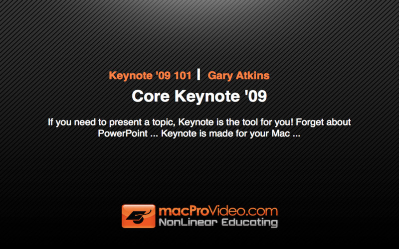 Course For Core Keynote '09 101 1.0 : Course For Core Keynote '09 101 screenshot