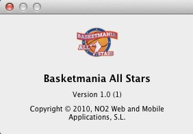 Basketmania All Stars 1.0 : About window