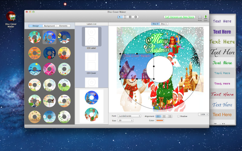 Disc Cover Maker Pro-Lite 2.0 : Disc Cover Maker Pro-Lite screenshot