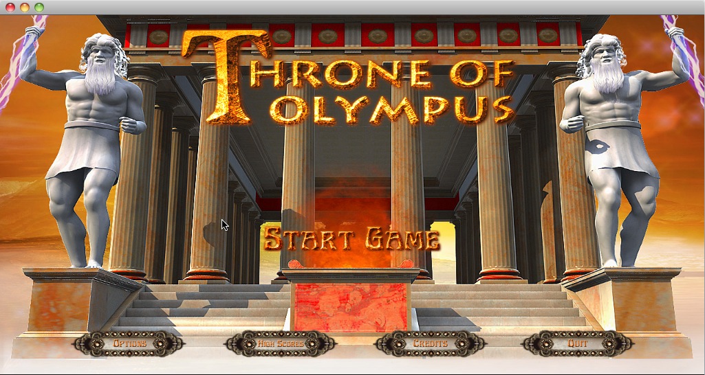 Throne of Olympus 1.0 : Main menu