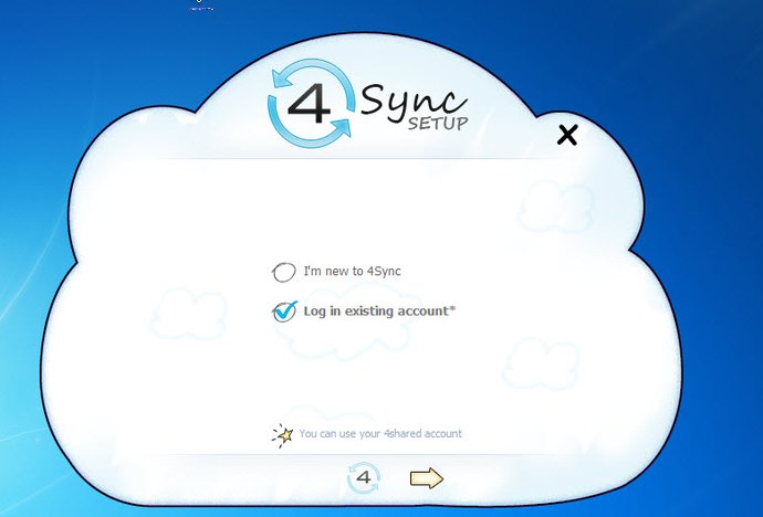 4Sync 1.1 beta : Main window