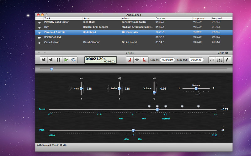 AudioSpeed 1.4 : AudioSpeed screenshot