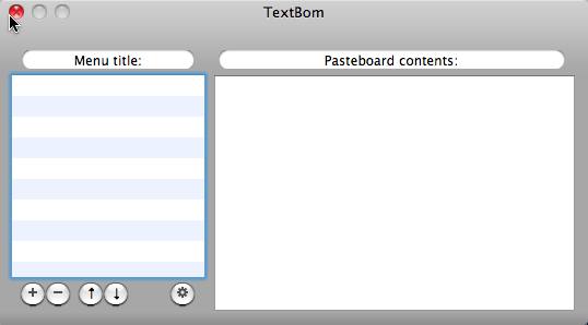 TextBom 1.0 : Main window