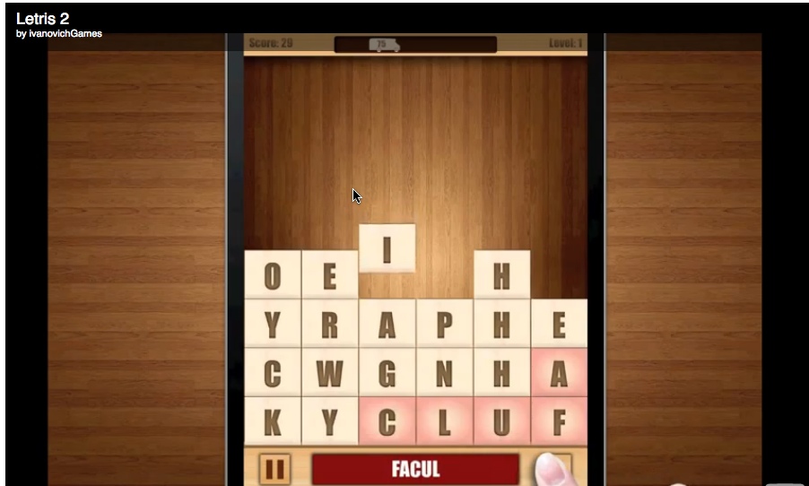 Letris 2: Word puzzle game 1.1 : Main window
