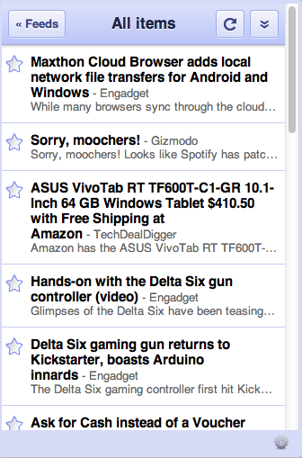 Tab for Google Reader 1.0 : Articles