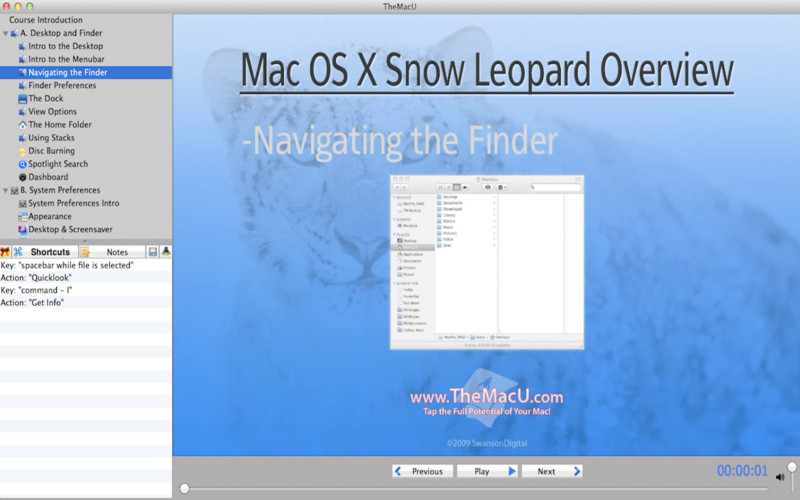 Learn Mac OS X 2.4 : Learn - Snow Leopard Edition screenshot