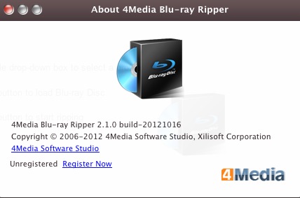 4Media Blu Ray Ripper 2.1 : About window