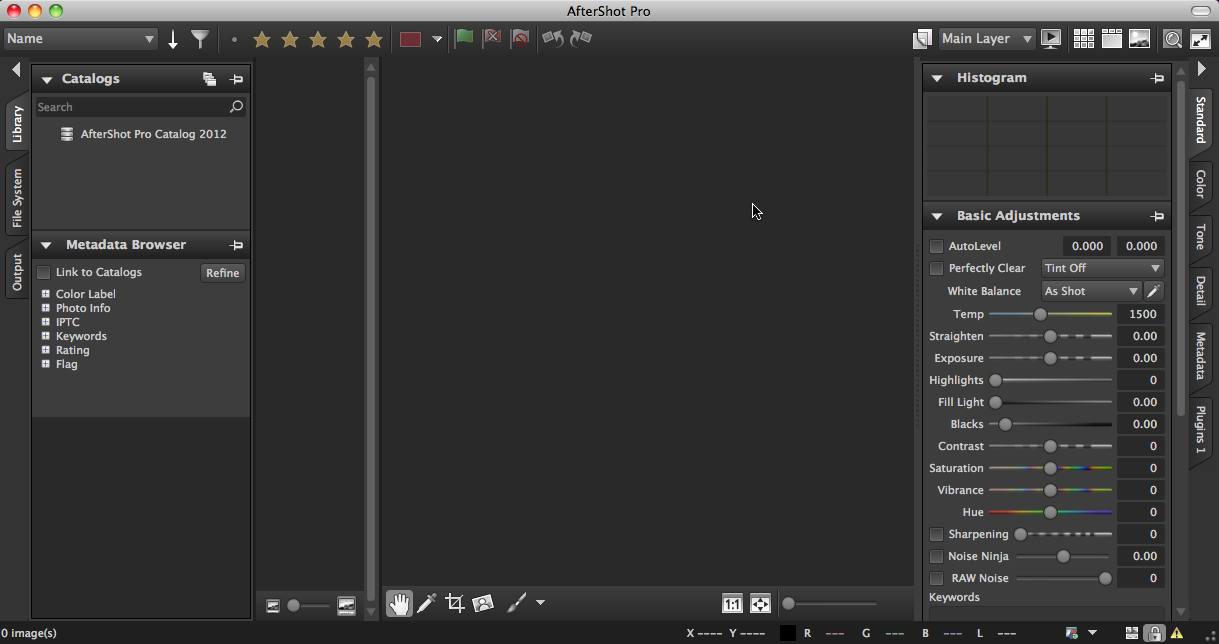 Corel AfterShot Pro 1.0 : Main Window