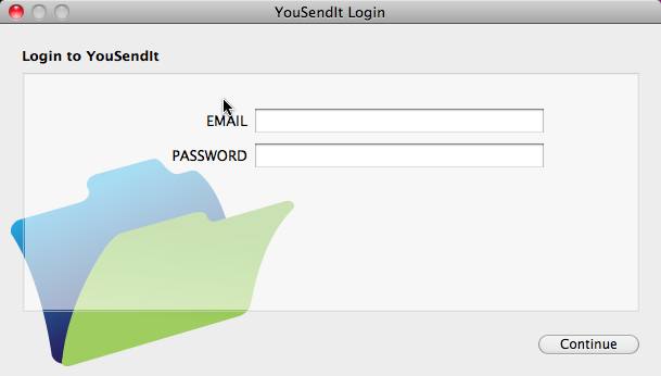 YouSendIt Desktop App 1.6 beta : Main Window