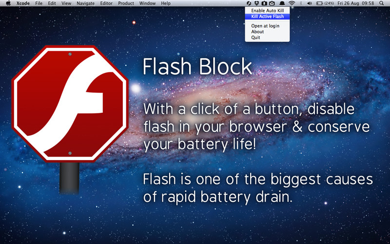 Flash Block 1.0 : Flash Block screenshot