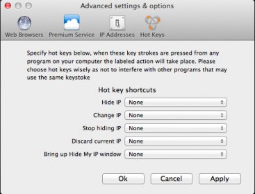 HotKeys Configuration Window