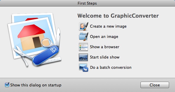 GraphicConverter 8.0 : Selecting Task
