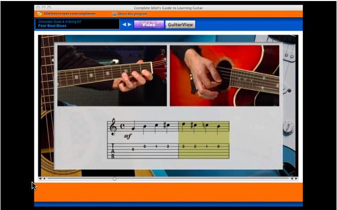Complete Idiot's Guide to Learning Guitar 4.0 : Main window