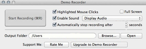 Demo Recorder 2.0 : Main Window