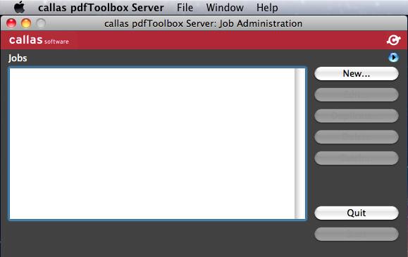 callas pdfToolbox Server 4 5.5 : Main Window